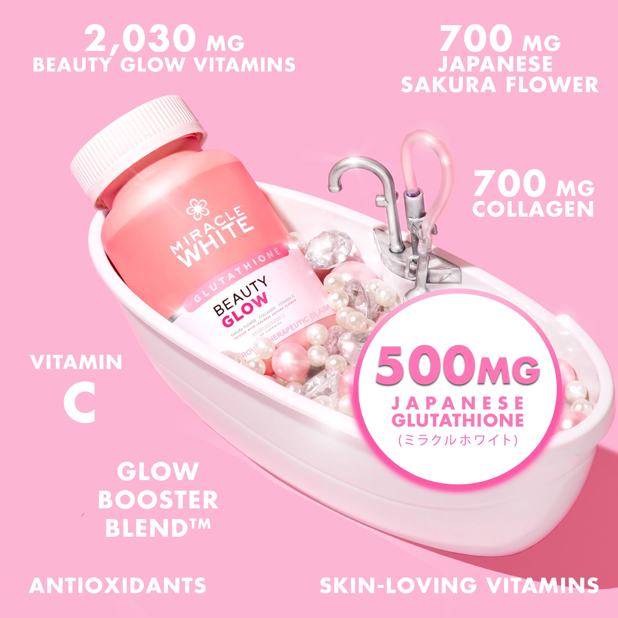 Miracle White GLOW VITAMINS Miracle White Miracle White GLOW VITAMINS Miracle White